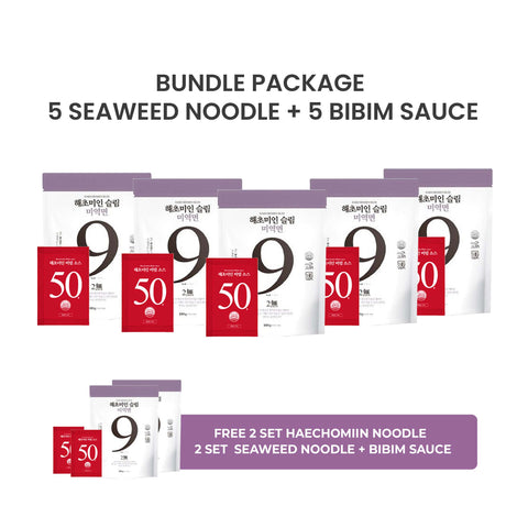 해초미인 (Haecho Miin) Seaweed Noodles + Soba/Bibim Sauce 50g