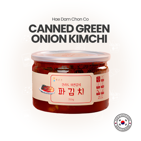 Haedamchon Green Onion Kimchi Canned type (350gr) / 해담촌 전라도 국산 파김치 350g