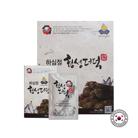 HASIMJUNG Raw Burdock Extract 80mlx30packs /  횡성더덕 순액 99.9% 80ml 30포