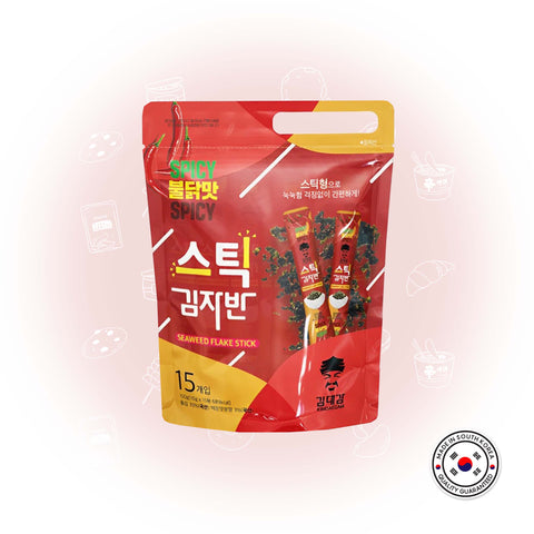 KIMDAEGAM SEAWEED FLAKE STICK Spicy (10g X 15pcs/PKG)