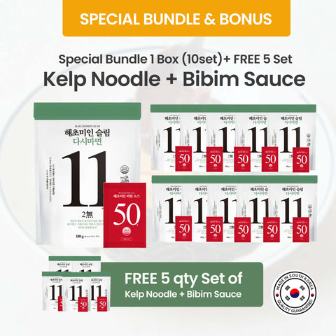 [BUY 1 BOX GET FREE 5] Diet-Friendly Kelp Noodle with Spicy Bibim Sauce 저칼로리 다시마 비빔면 – 맛있고 건강한 식이섬유 가득