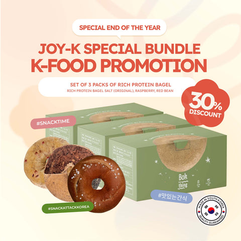 [Special Bundle 3Packs] Rich Protein Bagel (Raspberry, Salt, and Red Bean)