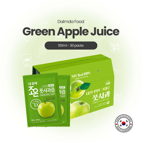 Naturally Packed Jo Eun Green Apple Juice (1 box = 100ml x 30pcs) / 풋사과즙 (100ml*30)