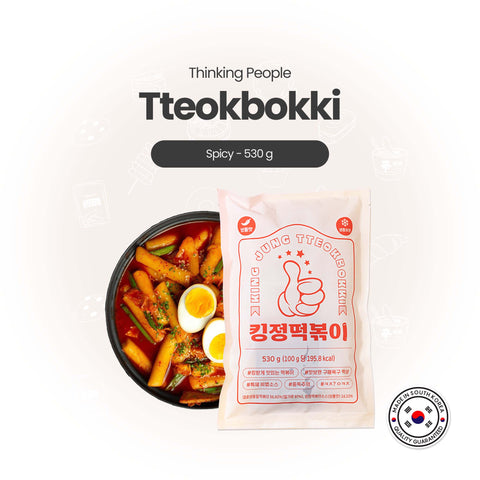 Tteokbokki Miltteok National Regular Spicy (530gr) / 킹정 떡볶이 밀떡 국민 보통맛 매운맛 530g