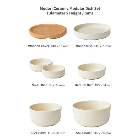 Modori Ceramic Modular Dish Set Made In Korea