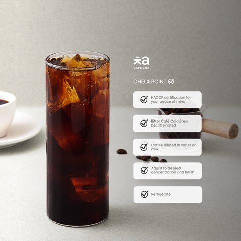 Cafe Cha Cold Brew Decaffeinated Concentrate (500ml) / 콜드브루디카페인 원액, 500ml