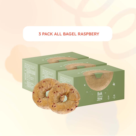 [Special Bundle 3Packs] Rich Protein Bagel (Raspberry, Salt, and Red Bean)