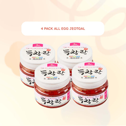 [Special Bundle 4 packs] Squid Jeotgal, Special Egg Jeotgal, Octopus Jeotgal, Cocklefish Jeotgal