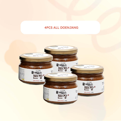 [Special Bundle 4pcs] Premium Traditional Doenjang Soybean Paste and Hand made Gan Jang Soy Sauce