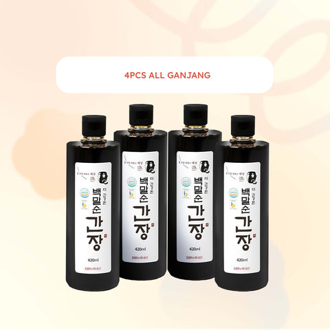 [Special Bundle 4pcs] Premium Traditional Doenjang Soybean Paste and Hand made Gan Jang Soy Sauce