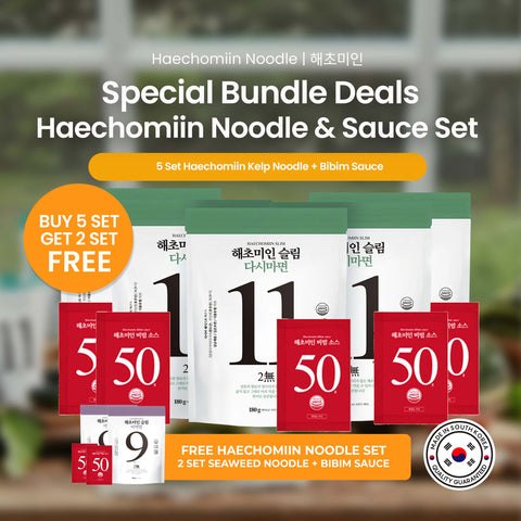 [BUY 5 GET 2 FREE] 해초미인 (Haecho Miin) Authentic Korean Noodle with Bibim Sauce 건강한 한국 비빔국수 다이어트 세트