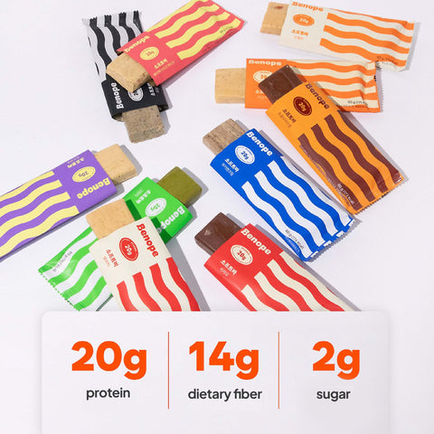 Benope Protein Soft Bar 10-Pack (60g Each) – Assorted High-Protein Soft Snack Bars