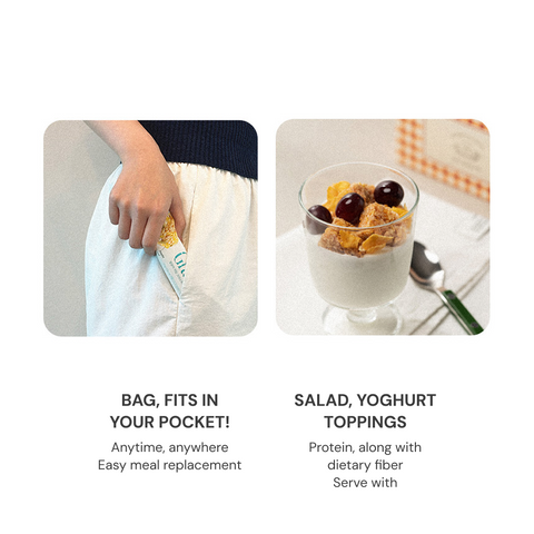 BALBOA Low Sugar Crispy Granola Bar  Sesame Crunch 20g 12 Pack / 저당 크리스피 그래놀라바 깨크런치 20g 12개입
