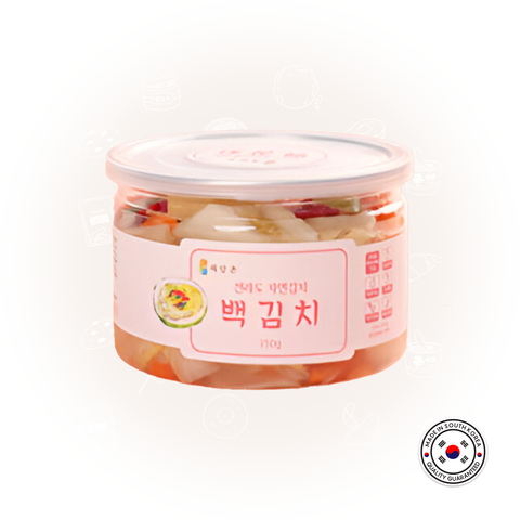 Haedamchon Baek White Kimchi / White Kimchi (350gr) / 해담촌 전라도 국산 백김치 350g