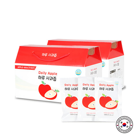 HARU Apple Juice Boxes – 100% Fruit Juice, 100ml × 30 ea / 하루건강 사과 즙