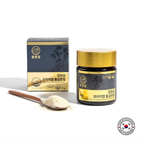 Premium Korean Red Ginseng Powder 60g | Single Pack Panax Ginseng Herbal Supplement / 명원담 프리미엄 홍삼분말