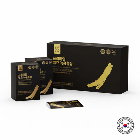 Premium Fermented Deer Antlers Korean Red Ginseng Extract – Health Tonic 70ml x 90 Packs