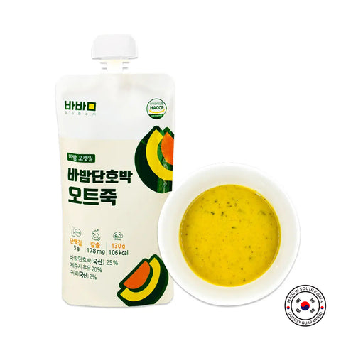 Babam Pumpkin pocket meal-Oat / 바밤 포켓밀 간편한 아침 단호박 오트밀 죽 130g
