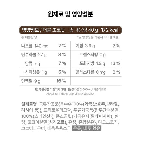 Protein Kick Double Chocolate Protein Food – High Protein Supplement for Fitness & Active Lifestyle / 프로틴킥 더블초코맛