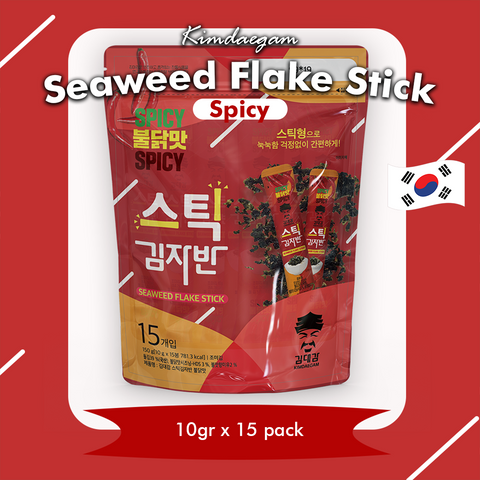 KIMDAEGAM SEAWEED FLAKE STICK Spicy (10g X 15pcs/PKG)