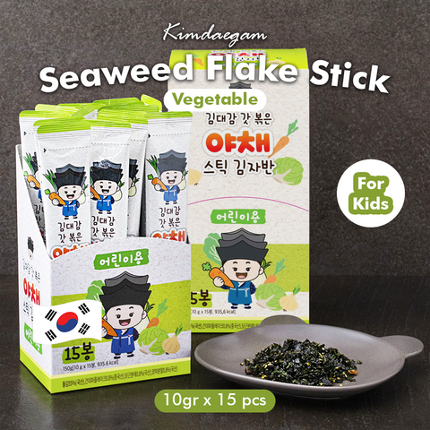 KIMDAEGAM SEAWEED FLAKE STICK Vegetable (Kids) (10g X 15pcs/PKG)