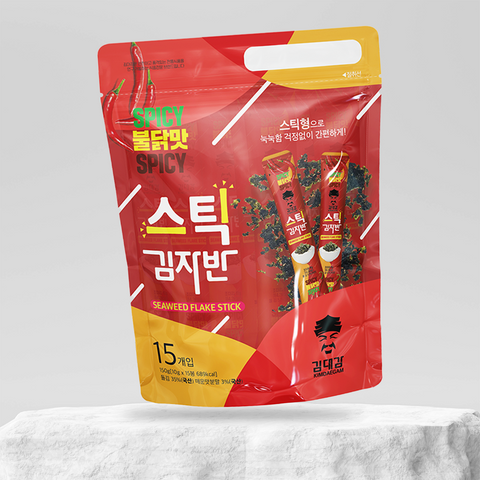 KIMDAEGAM SEAWEED FLAKE STICK Spicy (10g X 15pcs/PKG)