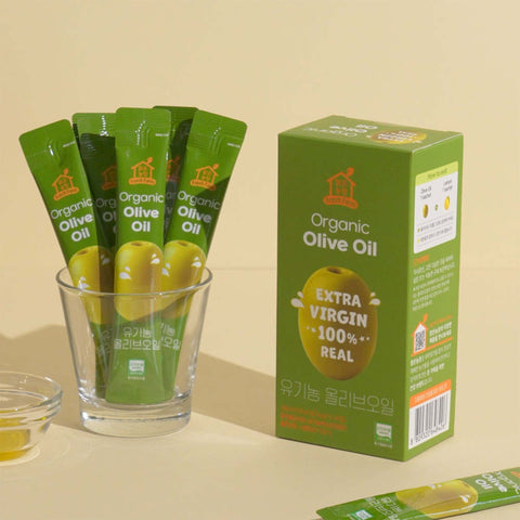 Premium Extra Virgin Olive Oil Sticks – 100% Pure Olive Oil, 1 Box (14 Packets) / 유기농올리브오일