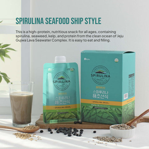 Premium Spirulina Gruel – Natural Spirulina Seaweed Food, 40g x 5pcs / 스피루리나 해조선식