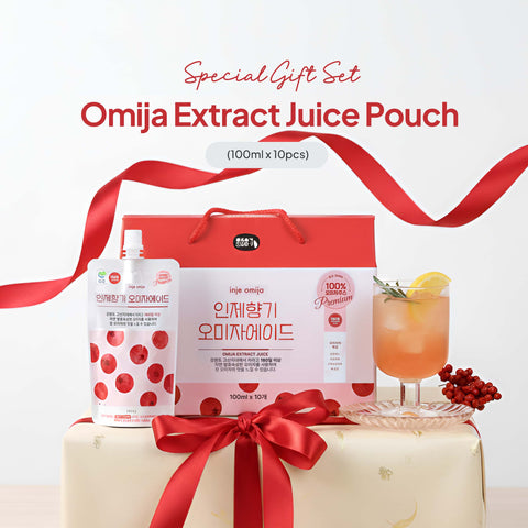Omija Extract Drink 100ml Gift Set Omija miso 오미자, 五味子 Natural Korean Healthy Drink Hamper Gift / 프리미엄 오미자 에이드 주스