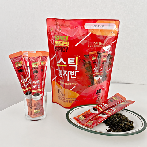 KIMDAEGAM SEAWEED FLAKE STICK Spicy (10g X 15pcs/PKG)