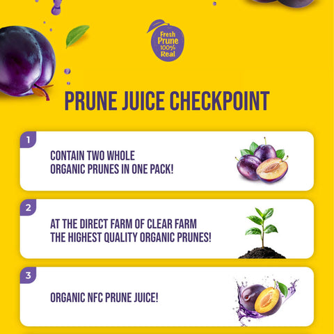 Organic Prune Juice Sticks | Squeezed Prune Juice for Digestive Wellness, 20g x 14 Packets / 유기농푸룬