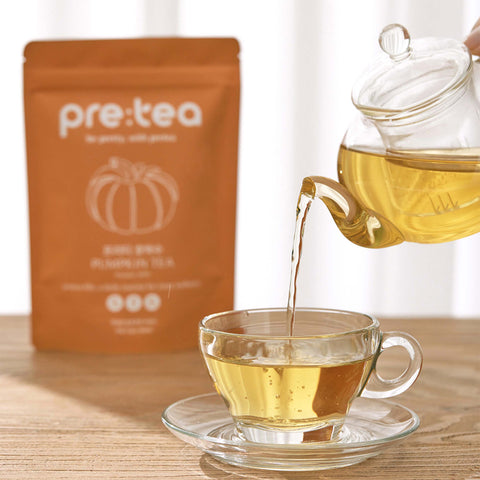 PRETEA Pumpkin Old Pumpkin Tea – 100% Korean Pumpkin Herbal Tea, 20 Tea Bags (1.5g Each) / 프리티 호박수 호박차