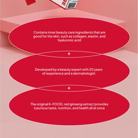 Inner Beauty Korean Red Ginseng Pomegranate Collagen Jelly Sticks (20g x 14) / 명원담 이너뷰티 홍삼 석류 콜라겐 젤리스틱 14포 히알루론산 엘라스틴