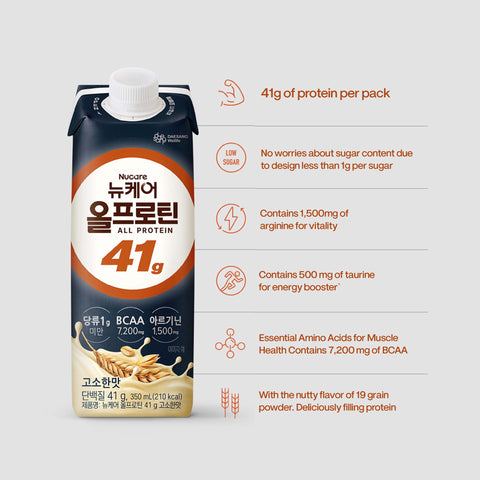 [9pcs / 18pcs] Nucare All Protein 41g Savory Grain (350ml)