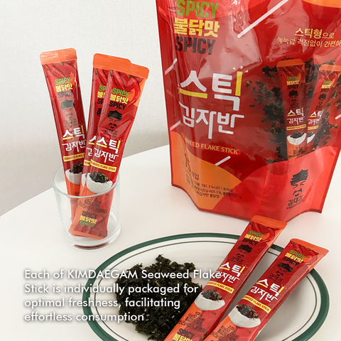 KIMDAEGAM SEAWEED FLAKE STICK Spicy (10g X 15pcs/PKG)