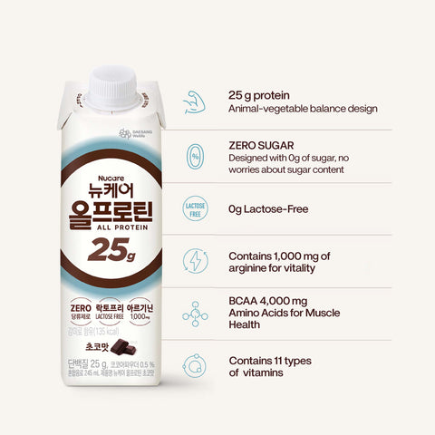 [12pcs / 24pcs] Nucare All Protein 25g Chocolate (245ml)