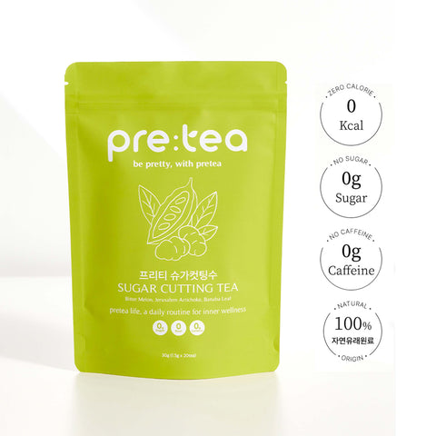 Pretea Sugar Cutting Herbal Tea – Daily Wellness Support, 1.5g × 20 Tea Bags / 프리티 슈가컷팅수