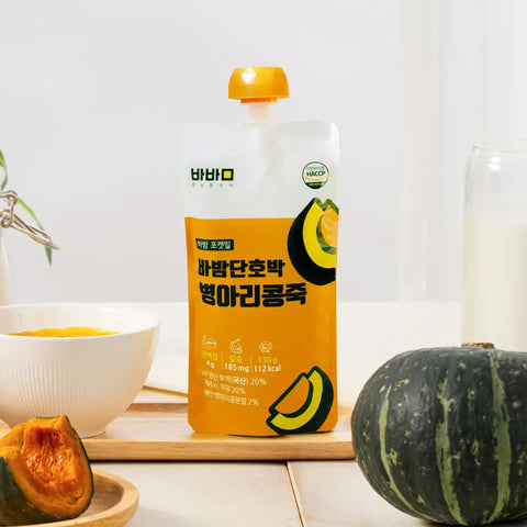 Babam Pumpkin pocket meal-Chickpea / 바밤 포켓밀 간편한 아침 단호박 병아리콩 죽 130g