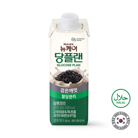[12pcs / 24pcs] Nucare Glucose Plan Black Sesame (200ml) KMF HALAL