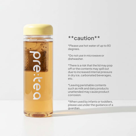 PRETEA Tea Bottle 500ml – Portable Reusable Bottle for Loose Leaf & Tea Bags / 프리티 냉온 트라이탄 텀블러 500ml