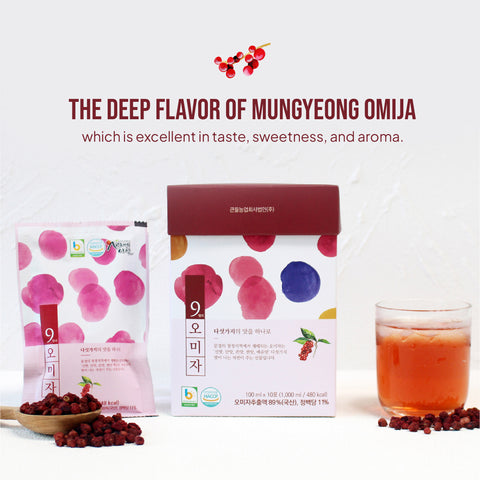 Mungyeong September Omija Juice Value Pack 100ml x 50 – Korean Five-Flavor Berry Drink, Premium Healthy Beverage