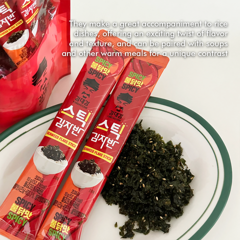 KIMDAEGAM SEAWEED FLAKE STICK Spicy (10g X 15pcs/PKG)