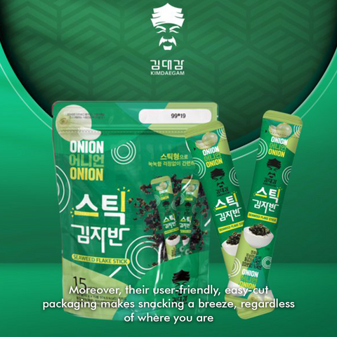 KIMDAEGAM SEAWEED FLAKE STICK Onion (10g X 15pcs/PKG)