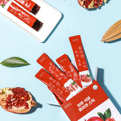 HARU Pomegranate Collagen Jelly Stick – Beauty Collagen Supplement, 20g x 30ea / 하루건강 석류 콜라겐 젤리 스틱