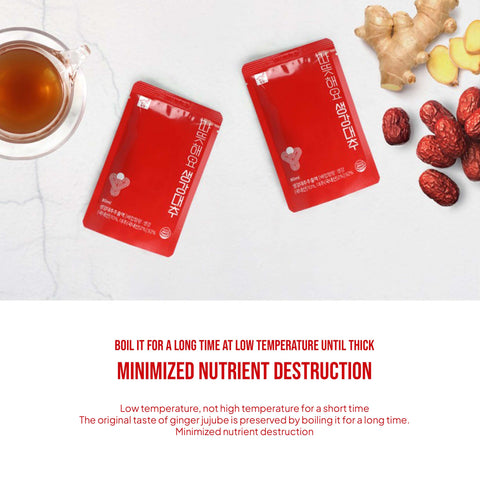 Ginger Jujube Tea – Warming Herbal Tea for Daily Wellness (80ml x 10 Packs) / 생강대추