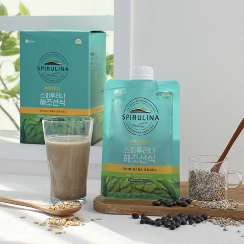 Premium Spirulina Gruel – Natural Spirulina Seaweed Food, 40g x 5pcs / 스피루리나 해조선식