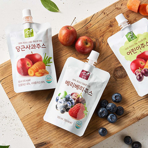 Clear Farm Berry Berry Juice 100ml x 10 Packs – Premium Korean Berry Drink