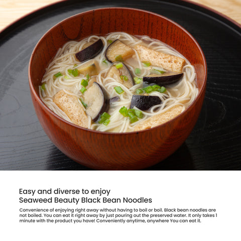 [NEW] Haechomiin Black Bean Diet Noodles – Konjac Jajangmyeon Set with Bibim/Soba Sauce / 해초미인 검은콩국수