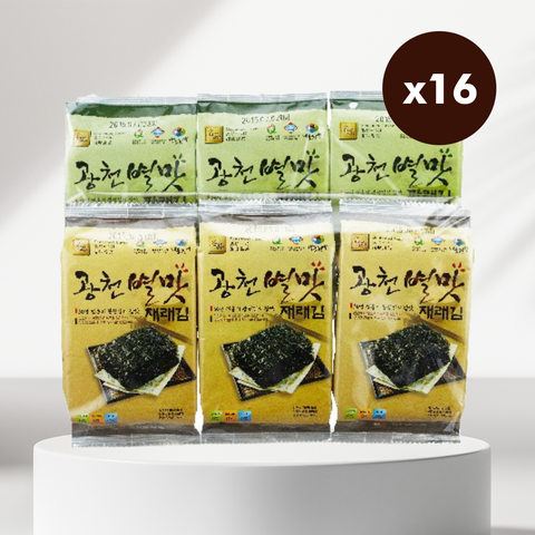 Gwangcheon BYUL MAT Seasoned Laver (16 PKG & 12 PKG)