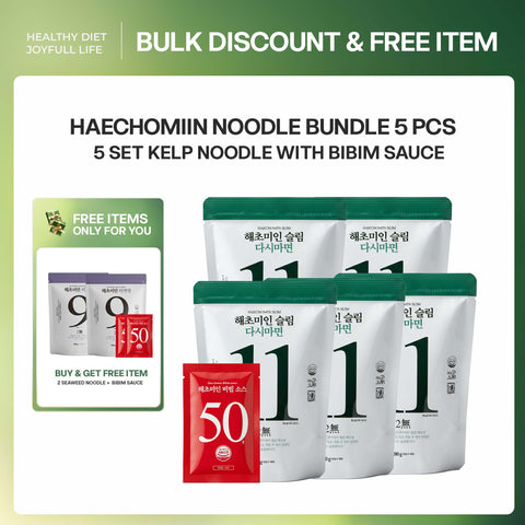 [BUY 5 GET 2 FREE] 해초미인 (Haecho Miin) Authentic Korean Noodle with Bibim Sauce 건강한 한국 비빔국수 다이어트 세트